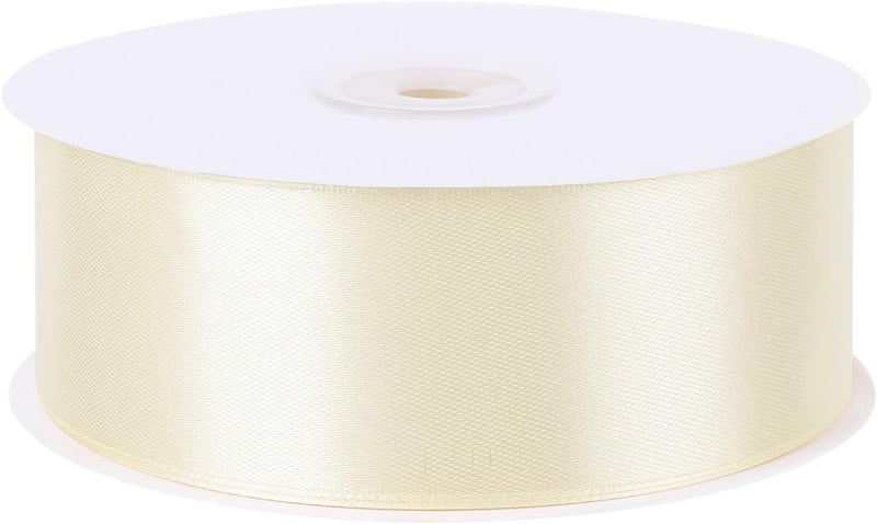 woric Ivory Satin Ribbon 1 1/2 Inch 60 Yards Cream Ribbon for Wedding Gift Wrapping Hair Bows Crafts Home Decor Flower Bouquet Decorations - Image 4